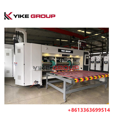 YK-1224 Printer Kecepatan Tinggi Slotter Die Cutter Mesin Dengan Stacker Untuk Carton Box Making