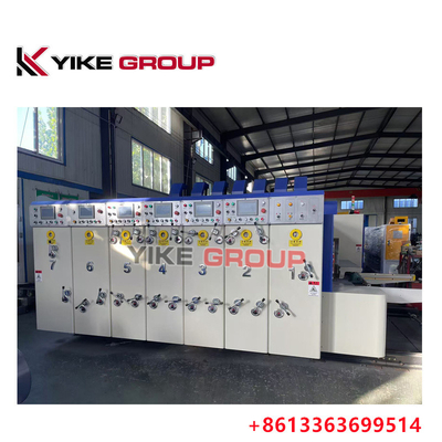 Kecepatan Desain 150pcs/MinYK-1425 Otomatis Flexo Printing Die Cutting Dengan Slotting Knives Machine