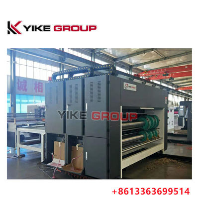 China YIKE GROUP Rantai Jenis Kardus Goresan Dua Warna Pencetakan Slotting Mesin Gabungan