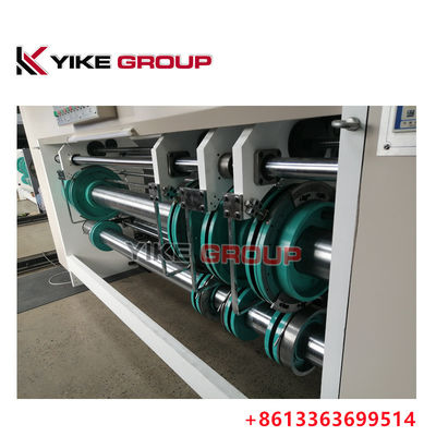China YIKE GROUP Rantai Jenis Kardus Goresan Dua Warna Pencetakan Slotting Mesin Gabungan