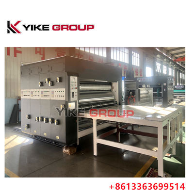 China YIKE GROUP Rantai Jenis Kardus Goresan Dua Warna Pencetakan Slotting Mesin Gabungan