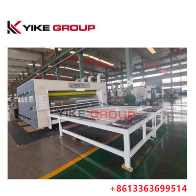YIKE GROUP Rantai Tipe Dua Color Printing Rotary Slotting Corrugated Box Making Machine