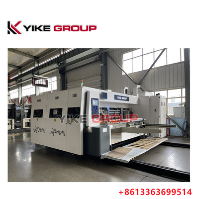 YK-1224 Printer Kecepatan Tinggi Slotter Die Cutter Mesin Dengan Stacker Untuk Carton Box Making