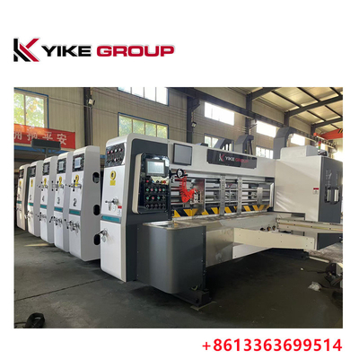 YK-1426 Lead Edge Flexo Printer Slotter Die Cutter Machine untuk pembuatan kotak karton
