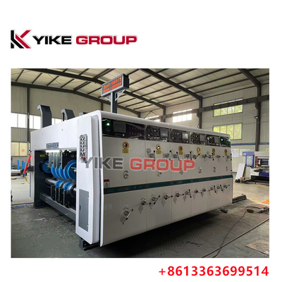 YK-1426 Lead Edge Flexo Printer Slotter Die Cutter Machine untuk pembuatan kotak karton