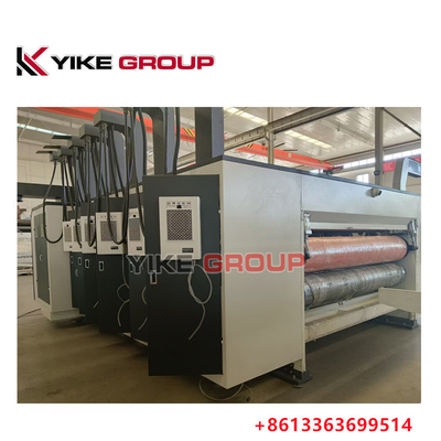 YIKE GROUP Kotak Karton Bergelombang Edge 2 Color Printer Die Cutter Machine