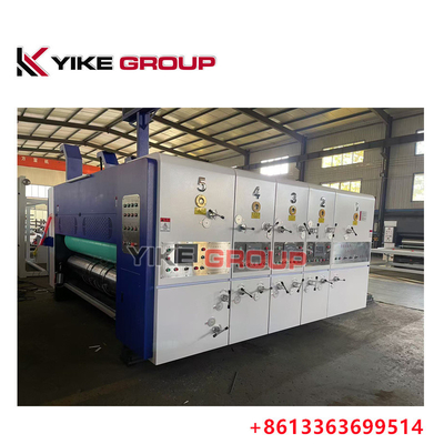 Max Printing Size 1450X2500 Otomatis Lead Edge Flexo 3 Warna Slotter Diecutter Mesin