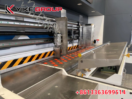 Kecepatan Desain 150pcs/MinYK-1425 Otomatis Flexo Printing Die Cutting Dengan Slotting Knives Machine